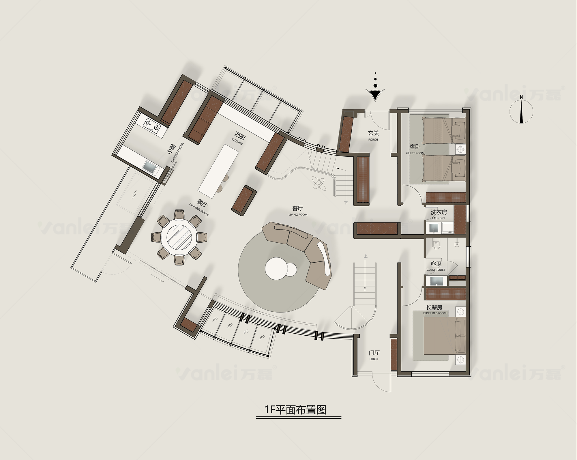 环球设计刊登案例｜「宛居」450㎡气质美墅由万磊北京团队全案落地