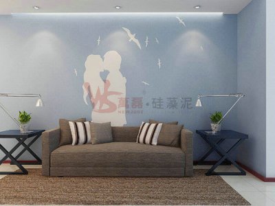 硅藻泥客厅背景墙给你不一样的体验
